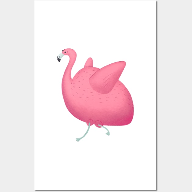 Fat Flamingo Wall Art by TammyWinandArt